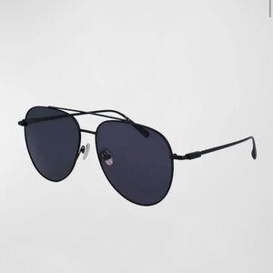 Salvatore Ferragamo Black Aviator Sunglasses